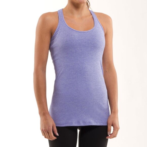 Lululemon Cool Racerback in Heathered Persian Purple, Size 4 - Picture 1 of 5